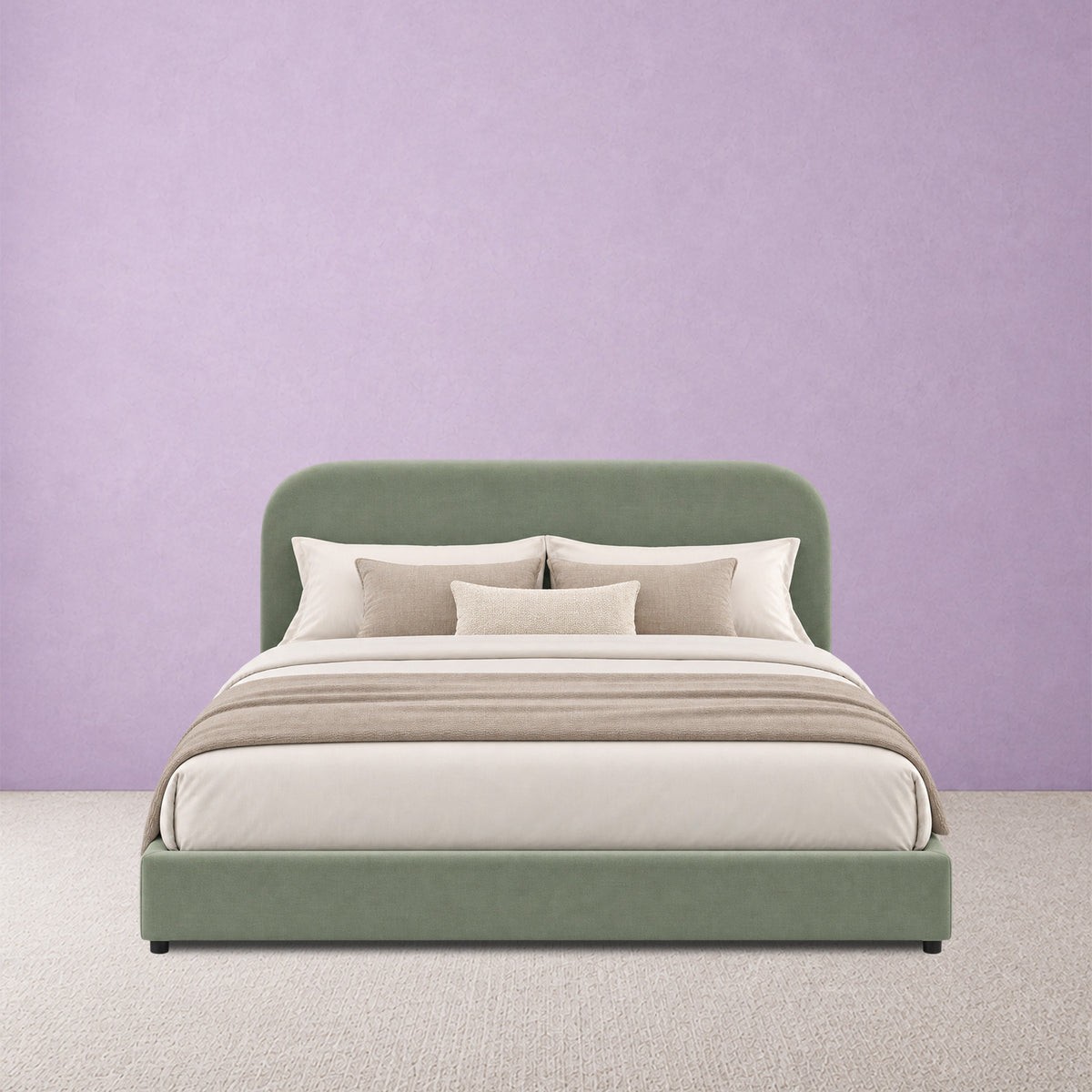 Haven Sage Green Arched Bed Frame