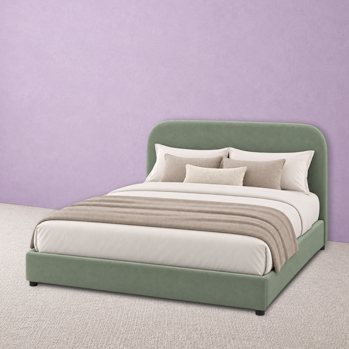Haven Sage Green Arched Bed Frame