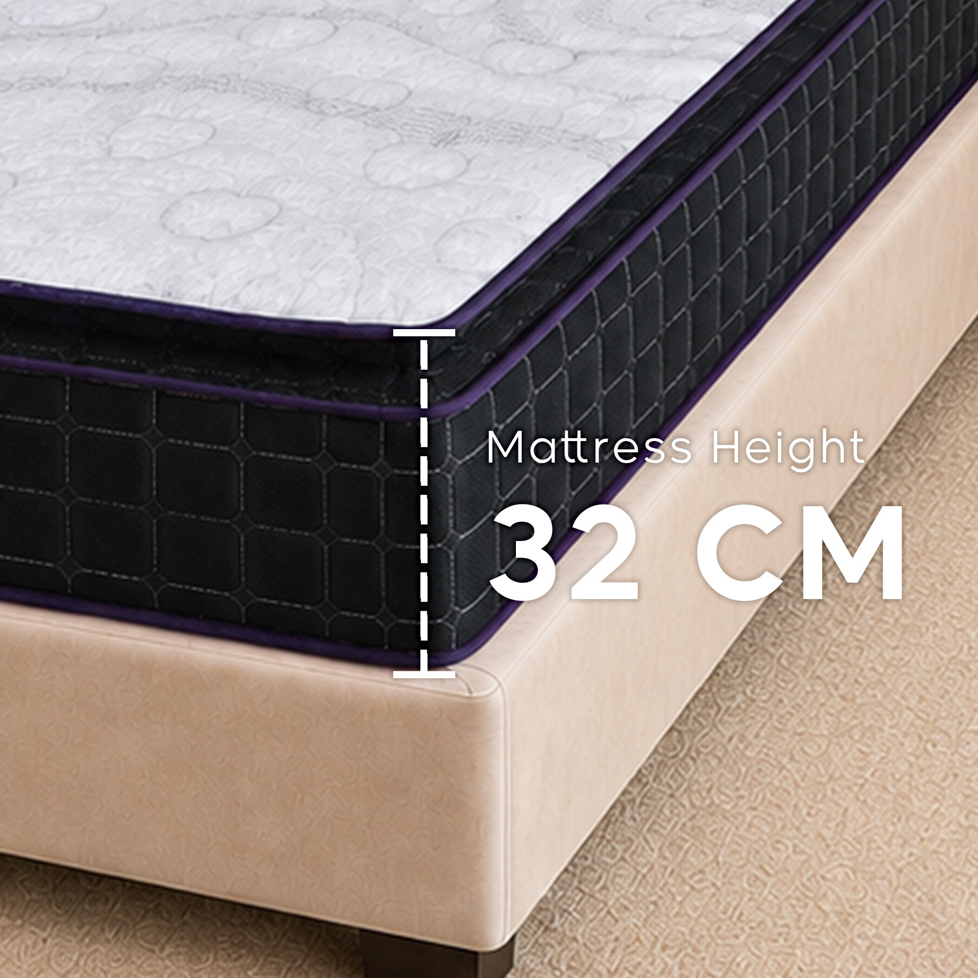 Vigor 3-Zone Pocket Spring Memory Foam Mattress | Ortho Comfort | Pillow Top Design