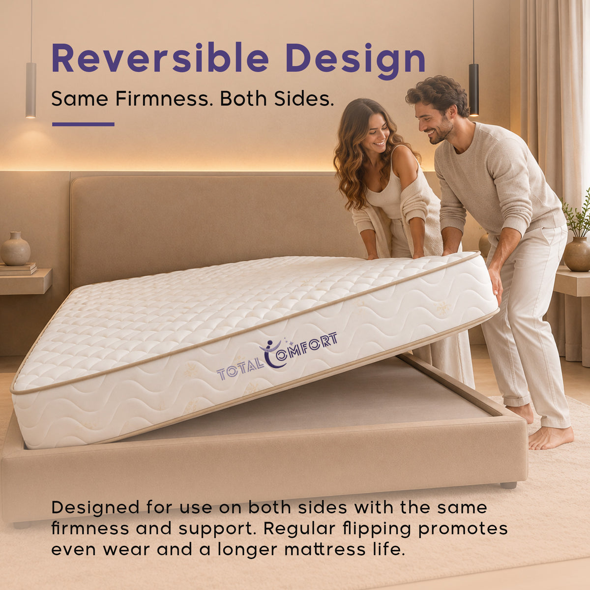 Coozzy Reversible Bonnell Spring Mattress with Edge Support