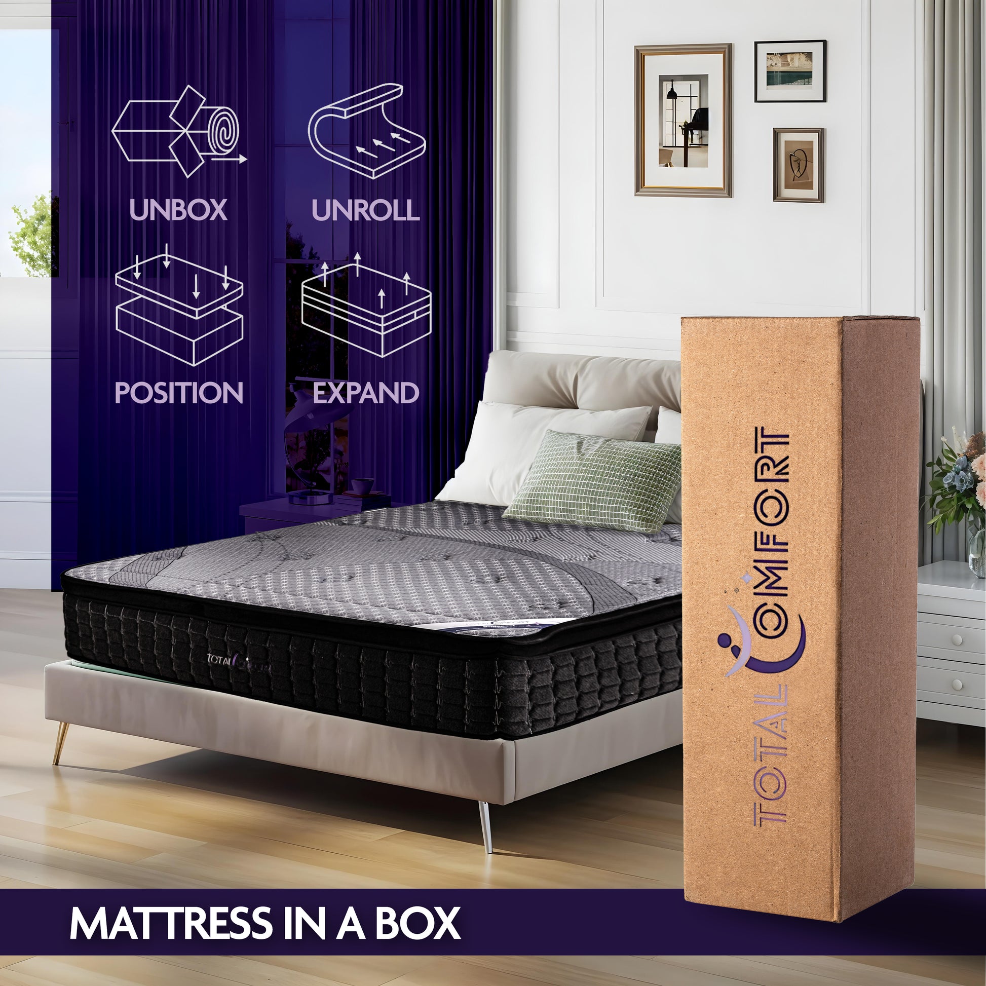 Budapest Mattress  | Latex EuroTop Layer | 5-Zone Pocket Spring