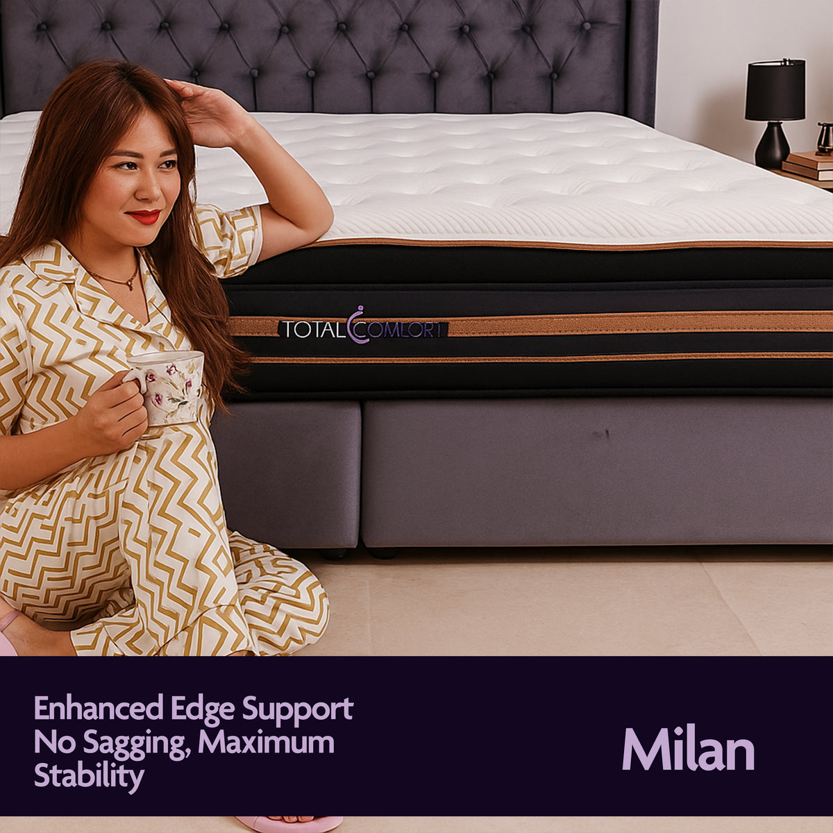 Milan Cool Gel Memory Foam Mattress  Posture View