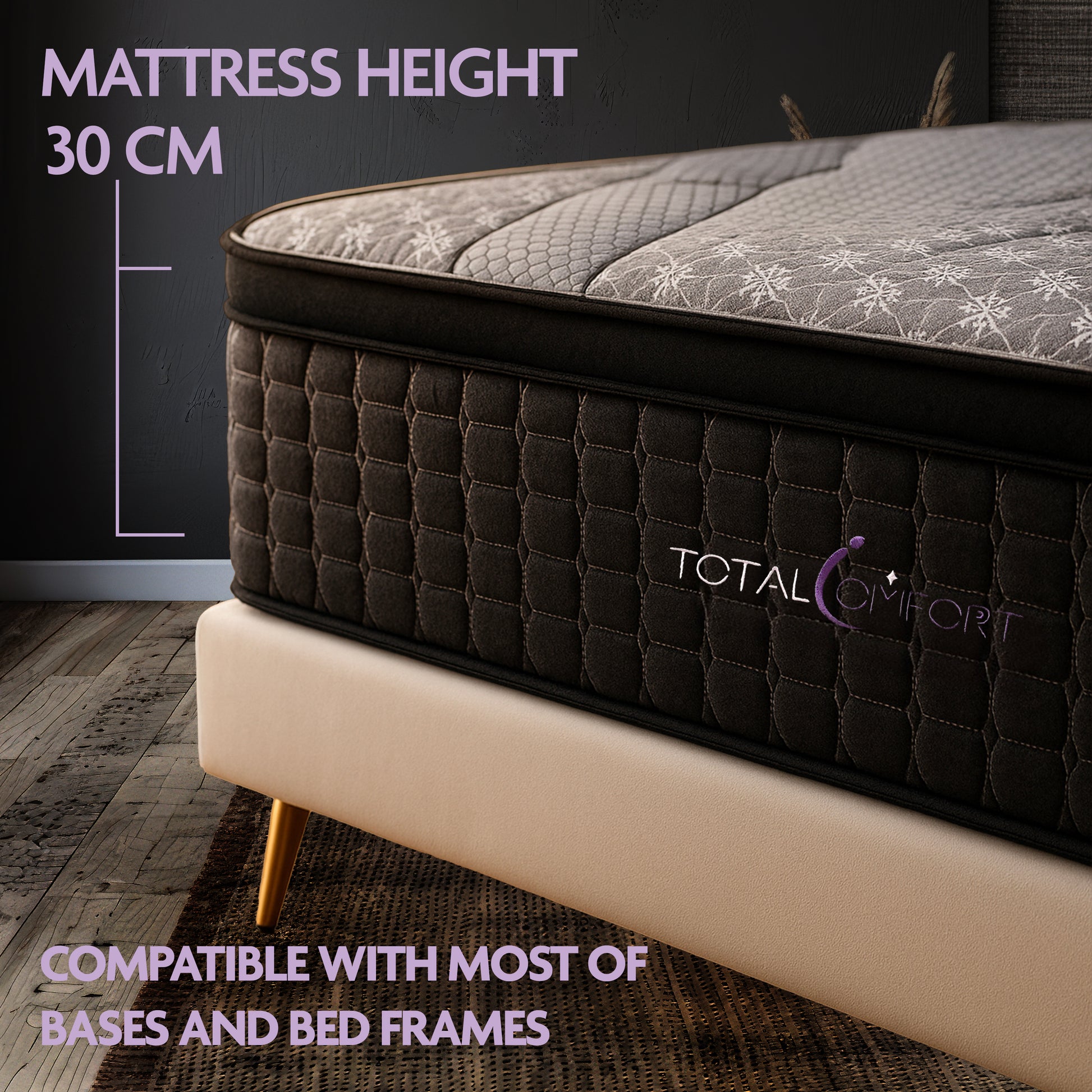 Budapest Mattress  | Latex EuroTop Layer | 5-Zone Pocket Spring