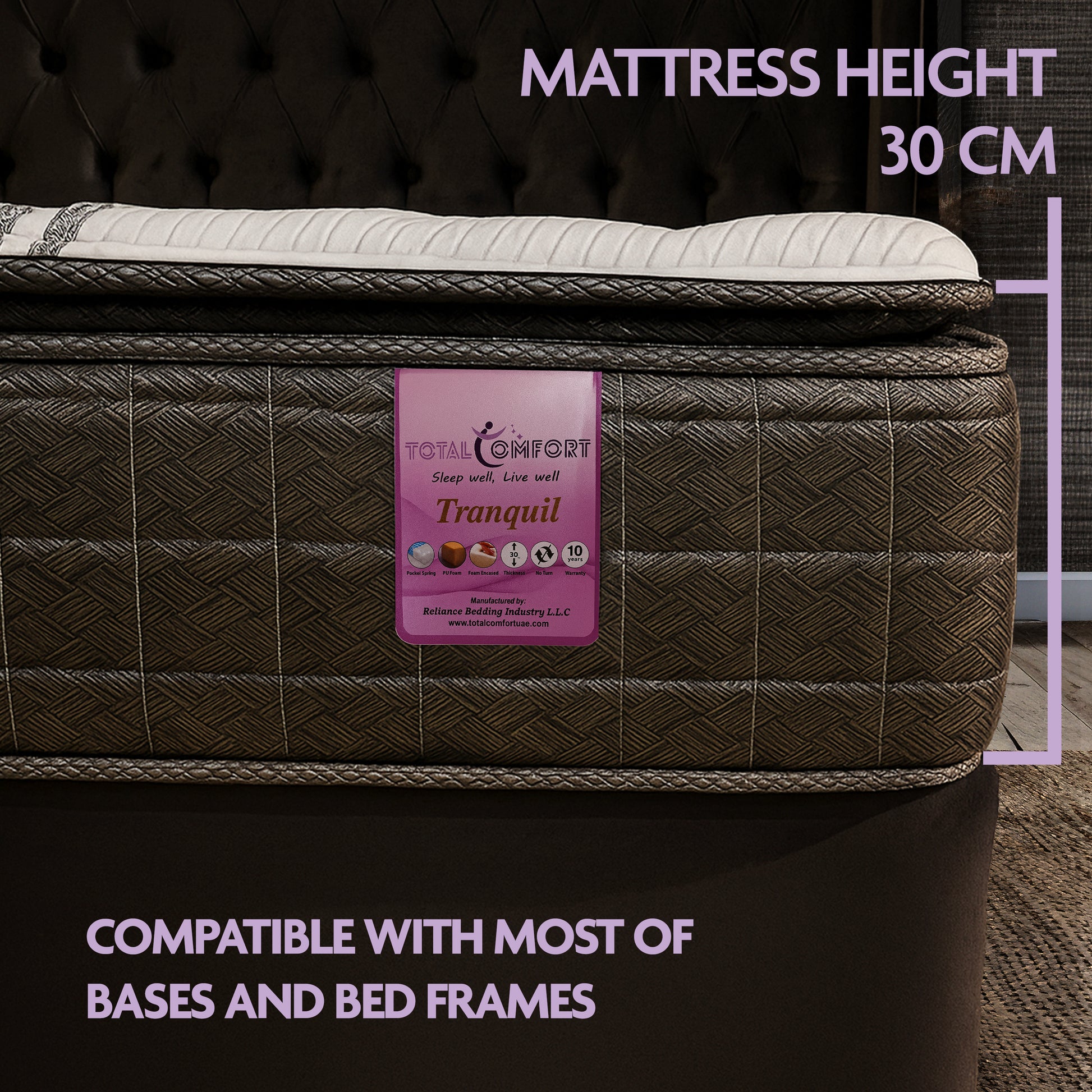 Tranquil Pillow Top Mattress Side View