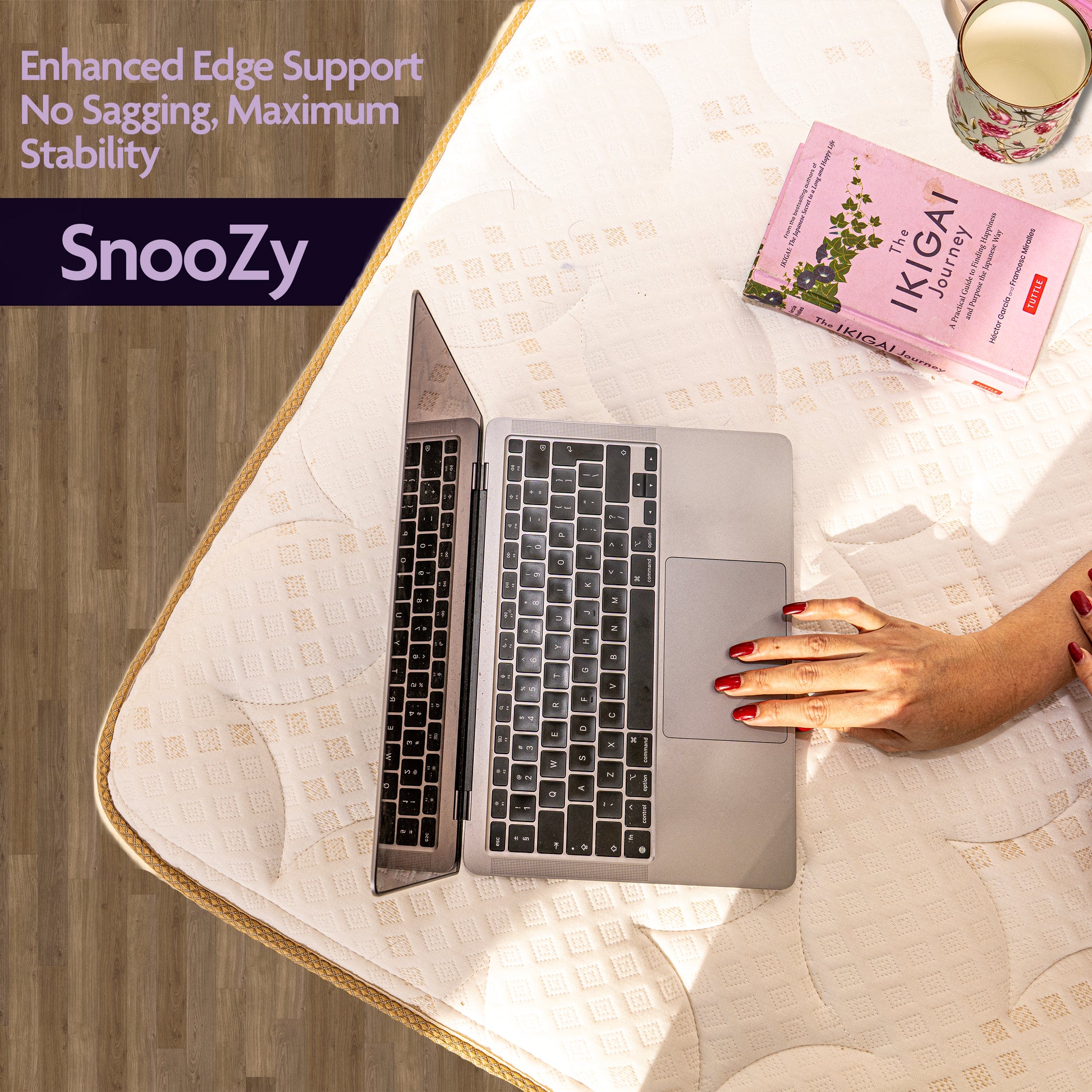 Snoozzy Pocket Spring Mattress Top View