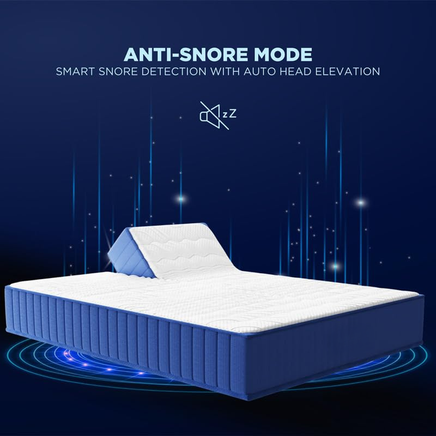 REVO AI anti-snore smart bed — automatic snore detection adjustable base UAE